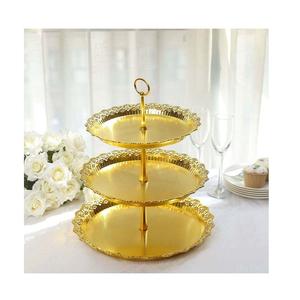 Support de présentation de gâteaux et de cupcakes en métal, luxueux et au design moderne, vente en gros pour les anniversaires et les mariages - Product Image 1