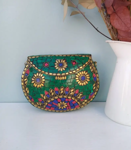 Bolso de Arte Decorativo Kundan Personalizado, Bolso de Mano para Fiesta de Noche para Mujer, Bolso de Moda Premium Hecho a Mano - Product Image 3