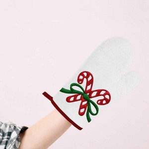 Nouveauté : Gants de four brodés avec logo personnalisé, en coton doux de qualité supérieure, pour Noël - Product Image 4