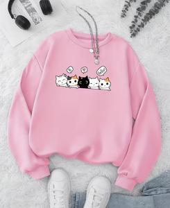 Women's Premium Polyester/Cotton <b>Blend</b> Fleece Sweatshirt-Comfortable & Stylish Waterproof & Windproof for Winter Season - Product Image 4