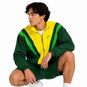 High Quality Custom Tracksuit Nylon Sweatsuit <b>Zip</b> <b>up</b> Windbreaker Suit Zipper <b>Jacket</b> Hooded Set 100% Nylon Short Set Hoodies Bulk - Product Image 4