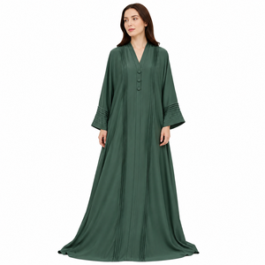 Pleated Kaftan <b>Abaya</b> Pintuck Front <b>Abaya</b> Pleated Panel <b>Abaya</b> Luxury Kaftan Maxi <b>Abaya</b> Loose Fit Pleated <b>Abaya</b> - Product Image 5