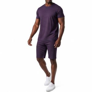 Men short set soft fabric breathable lightweight comfortable fit daily lifestyle Printed Polyester Nonwoven <b>Tracksuit</b> Activewear - Product Image 4