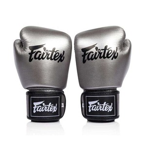 New Latest Model Fairtex <b>Silver</b> Metallic Boxing <b>Gloves</b> Muay Thai Genuine Leather <b>Gloves</b> Custom Logo Professional Sparring <b>Gloves</b> - Product Image 2