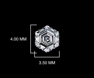 Diamantes cultivados en laboratorio con corte hexagonal de 4.0 mm, corte antiguo, corte único, color D, diamante perforado con láser para la elaboración de joyería. - Product Image 2