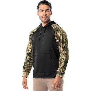 Sudadera con Capucha de Expresión Artística, Diseño de Camuflaje Abstracto, Tejido de Mezcla de Algodón y Poliéster, con Capucha Geométrica Única - Product Image 2