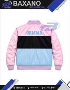 Chaqueta Deportiva Bordada de la Hermandad Gamma Phi Delta para Mujer, Ropa Griega Vintage Rosa y Azul, Chaqueta Deportiva GPD - Product Image 6