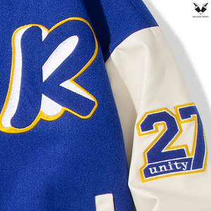 Chaqueta Varsity con Diseño Personalizado para Hombre, Ligera, Resistente al Viento, Deportiva, Estilo Béisbol, Cuello Acanalado, Chaqueta Casual - Product Image 5