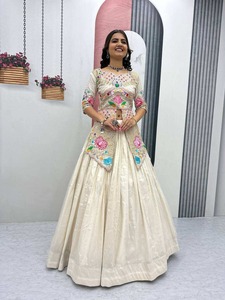 Best Quality Embroidered <b>Lehenga</b> Choli with Jacket Style Blouse for <b>Women</b> Wedding Festive Party and Traditional Wear - Product Image 5