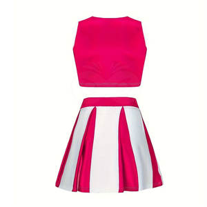 Uniforme de porristas ligero de color sólido, de primera calidad, en diferentes colores, transpirable, para adultos. - Product Image 2