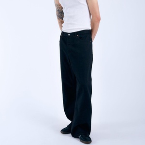 Jeans de mezclilla personalizados OEM de estilo urbano, lavados, holgados, de algodón elástico prémium, informales, de marca privada, al por mayor, de fábrica. - Product Image 3