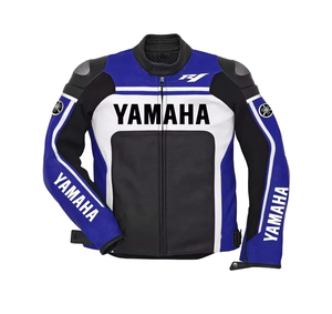 Chaqueta de Motociclismo Yamaha para Hombre, Chaqueta de Cuero Vacuno, Resistente al Viento, Impermeable, Transpirable y Cómoda - Product Image 1
