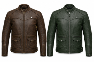 Chaqueta de Motocicleta de Cuero Heritage Cruiser |   Negro Marrón Verde |   Fabricante OEM ODM |   Diseño de Calidad Premium |   Ropa de Carreras - Product Image 5