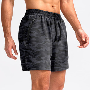 Men's Gray Nylon Mid Waist Quick Dry Bermuda Shorts Elastic Waist Casual Solid Color Pocket Design Breathable <b>Canvas</b> Fabric - Product Image 2