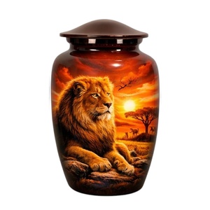 Urne en aluminium LION pour la vente au détail, Urne en aluminium pour revendeurs, Urne en aluminium pour distributeurs, Urne en aluminium pour la vente en gros, Vase - Product Image 1