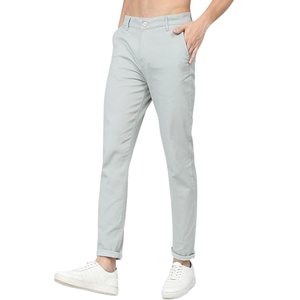 Hot Selling <b>Men's</b> Fashionable Cotton Spandex <b>Trousers</b> Breathable <b>Lightweight</b> Design for <b>Summer</b> & Winter Seasons with Custom Logo - Product Image 1