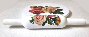 Printed Design <b>Marble</b> Chakla Belan Premium <b>Marble</b> Rolling Board Pin for Roti Chapati Baking Durable Non Stick <b>Kit</b> - Product Image 4
