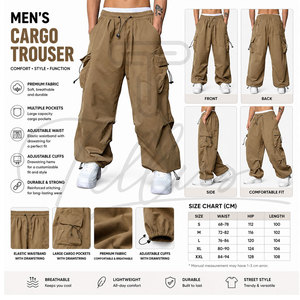 Pantalones Cargo para Hombre a la Moda, Corte Ajustado, Alta Calidad, Cómodos, Pantalones Cargo Casuales para Hombre, Última Moda en Pantalones Cargo para Hombre - Product Image 6