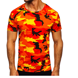 Camiseta Unisex de Camuflaje, Estilo Urbano, Holgada, de Algodón, Manga Corta, Cuello Redondo, Informal, para Verano - Product Image 1