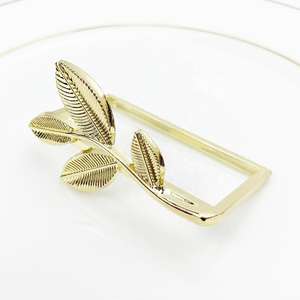 Ensemble de porte-serviettes de luxe en or et argent, supports décoratifs pour la décoration de table de mariage, de fête et de salle à manger à domicile - Product Image 4