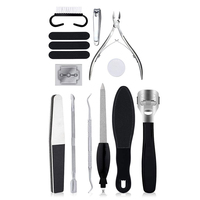 Kit de Pédicure Luxe en Acier Inoxydable, Outils de Soin des Pieds et Manucure, Éliminateur de Peaux Mortes, Emballage Individuel pour Adulte, 5 en 1, Vente Chaude