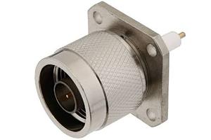 Conector RF Macho de 1.5A 12V con Carcasa de Latón Chapada en Oro, Forma Redonda, Montaje de 4 Orificios para Cableado Eléctrico - Product Image 2