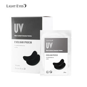LIGHTEYES Parches Negros Sin Pelusa Resistentes a la Cola UV para Extensiones de Pestañas, Parches para Debajo de los Ojos, 50 Pares/Caja - Product Image 2
