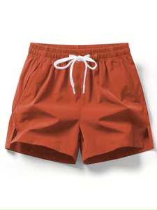 กางเกงขาสั้นลำลองผู้ชายแฟชั่นสุดฮิตปี 2026 ลายเรียบ ผ้าแคนวาส ยืดหยุ่นได้ ใส่เล่นกีฬา วิ่งออกกำลังกาย แห้งเร็ว รับสกรีนโลโก้ - Product Image 6