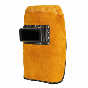 Masque de soudage en cuir de vachette fendu avec lentille filtrante assombrissante, ignifuge, résistant à la chaleur, aux radiations et à l'eau, certifié CE - Product Image 6