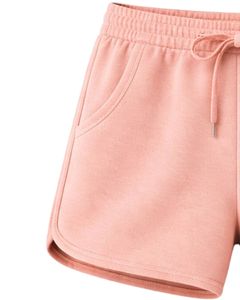 Dusty Pink Women Shorts Elastic Waist <b>Drawstring</b> Casual Gym Shorts Soft Stretch Summer Lounge Shorts Comfortable Daily Wear - Product Image 3
