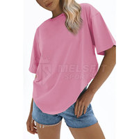 Kaos Wanita Premium Ukuran Besar Rajutan 100% Katun Regular Fit Nyaman Ringan Cepat Kering Lengan Pendek Musim Panas Kasual