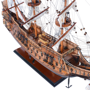 Modèle de bateau à voile moyen Wasa T081, ligne Admiral, artisanal, peint à la main, décoration nautique en bois, cadeau d'affaires maritime, 77Lx24Wx62H cm - Product Image 5