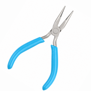 Pince à bec conique en acier inoxydable, pointe conique pour la fabrication de bijoux, outils artisanaux, poignée bleue - Product Image 2