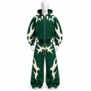 Chándal con logotipo bordado personalizado, chándal holgado estilo hip hop, chándal OEM para hombre, chándal personalizado de alta calidad, precio económico OEM - Product Image 1