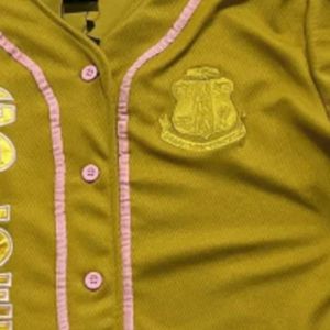 Golden Baseball <b>Shirt</b> Custom Team Uniform Short Sleeve Button Front Sports Jersey with Classic Design for Players Fans - Product Image 3