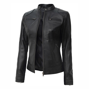 REBA SPORTS IMPEX Brown Genuine Leather Breathable Bomber <b>Jacket</b> <b>Women</b> Zip-Up Pocket Cuffs Ribbed Hem Custom Logo Autumn Winter - Product Image 5