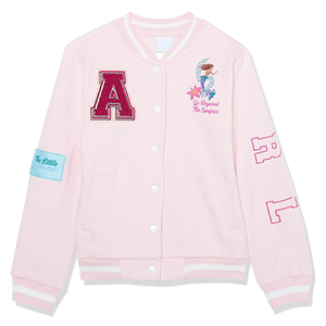 Custom Embroidery Women's Breathable Quilted Short Varsity Jacket Long Sleeve Plus Size Crop <b>Top</b> - Product Image 1