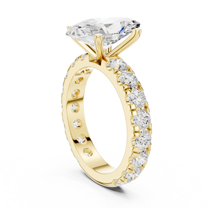 แหวนหมั้น Aries Jewel ทองคำแท้ 14K รับรองโดย IGI เพชรทรงมาร์คีส์ 3 กะรัต และเพชรทรงกลมเจียระไนแบบบริลเลียนท์ คอลเลคชั่นเครื่องประดับเพชร - Product Image 3