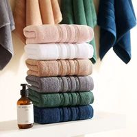 Wholesale Custom 100% Cotton Quick-Dry Solid Color Thick Square Scarf Face Towels Bath Towel Set for Bathroom Hotel Outdoor Use