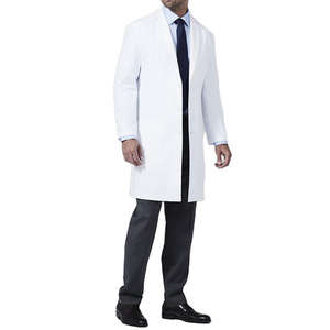 Blouse médicale en coton pour homme, uniforme d'infirmier, vente en gros, blouse de laboratoire pour professionnel de santé, usine de blouses de laboratoire blanches à manches longues pour homme - Product Image 3