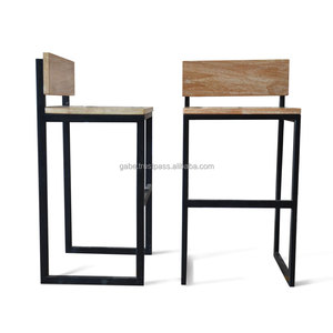 Taburete de Barra Comercial de Metal de Diseño Industrial, Estilo Antiguo, para Cocina, Parque o Bar - Product Image 2