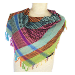 Écharpe en coton multicolore pour femme, écharpe Shemagh de qualité supérieure, écharpe tactique arabe du désert, châle doux et respirant, 48x48 pouces - Product Image 1