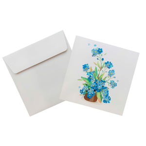 Quilling <b>Card</b> Blue Flower Vase Handmade Greeting <b>Card</b> With Envelope Blue Floral Arrangement Quilled <b>Card</b> Special For <b>Occasions</b> - Product Image 4