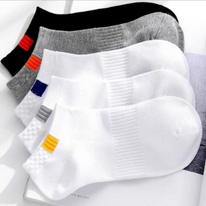 Custom Logo Print <b>White</b> Black <b>Men's</b> <b>Sports</b> Running <b>Socks</b> Spandex/Cotton Quick Dry Breathable Hot Selling New 2026 - Product Image 3