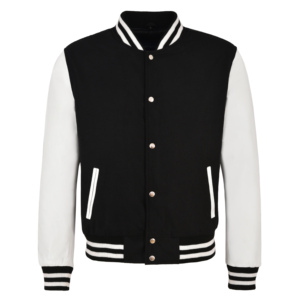 Chaqueta Universitaria Personalizada con Logotipo, Cuerpo de Lana, Mangas de Cuero Genuino, Chaqueta Varsity, Totalmente Personalizable, Proveedor Mayorista - Product Image 1