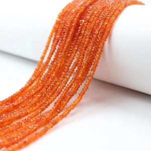 Natural <b>Carnelian</b> Faceted Rondelle Beads 4mm for Jewelry Making Elegant <b>Carnelian</b> Accent for Unique Designs - Product Image 1
