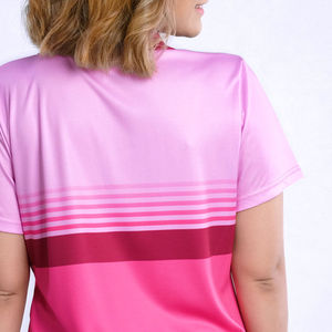 T-shirt décontracté à manches courtes avec logo personnalisé, T-shirt de golf uni pour femmes, Polo brodé pour femmes, Fabrication sur mesure - Product Image 5