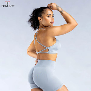 Soutien-gorge de sport Yoga Tank Top grande taille léger à maintien élevé avant, antichoc, respirant, rembourré, extensible dans les quatre sens, pour la gym - Product Image 5