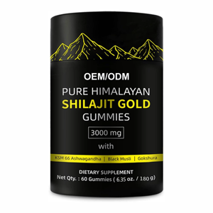 Gomitas de Shilajit Puro del Himalaya, Suplemento Dietético, Gomitas de Shilajit para Energía, Fuerza y Apoyo a la Vitalidad Diaria - Product Image 1