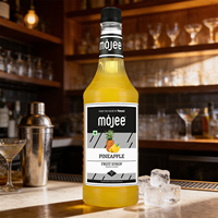 Mojee Ananassiroop 1000 ML Tropische Zoete & Zure Smaak in Fles, Zonder Kunstmatige Aroma's voor Mocktails